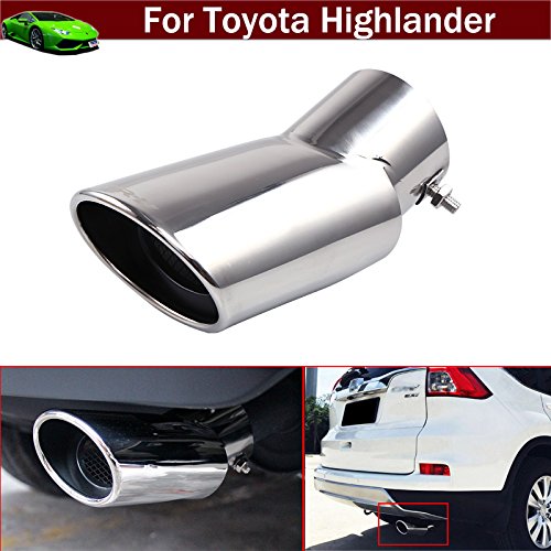 New 1pcs Silver Color Stainless Steel Tailpipe Exhaust Muffler Tail Pipe Tip Cover Trim Custom Fit for Toyota Sienna 2011-2021