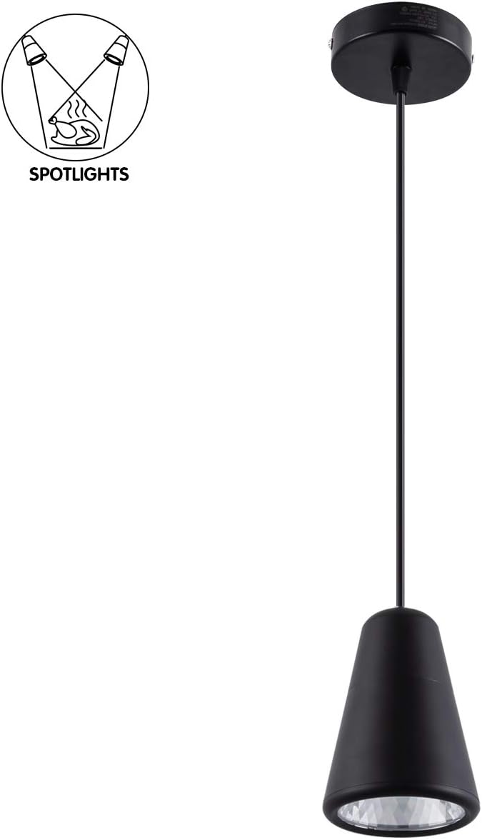 JARLSTAR 110v 10W LED Modern Pendant Lights Spot Light for Kitchen Island Dining Room Bar Counter Restaurant, Ceiling Lights Adjustable Hanging Light Fixture 3000K Warm White