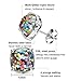 LOYALLOOK Stainless Steel Women's Stud Earrings Square Glittered Epoxy Stone 12mm