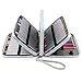 BTSKY160 Slots Colored Pencil Case- Deluxe PU Leather Handy Pencil Holder Organizer Zipper Pencil Box Large with Handle Strap for Colored Pencils Watercolor Pencils(Grey)