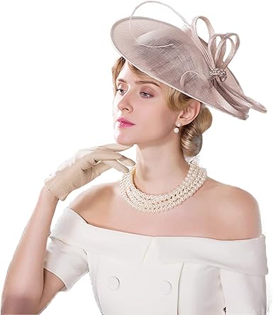 beige pillbox hat