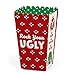 Big Dot of Happiness Ugly Sweater - Holiday and Christmas Party Favor Popcorn Treat Boxes - Set of 12