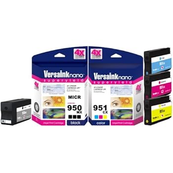Amazon.com: VersaInk-Nano HP 63 MS Black MICR Ink Cartridge for Check Printing & 63 CS Color 