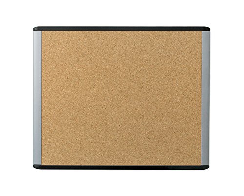 U Brands MOD Cork Bulletin Board, 20 x 16 Inches, Black and Grey Frame