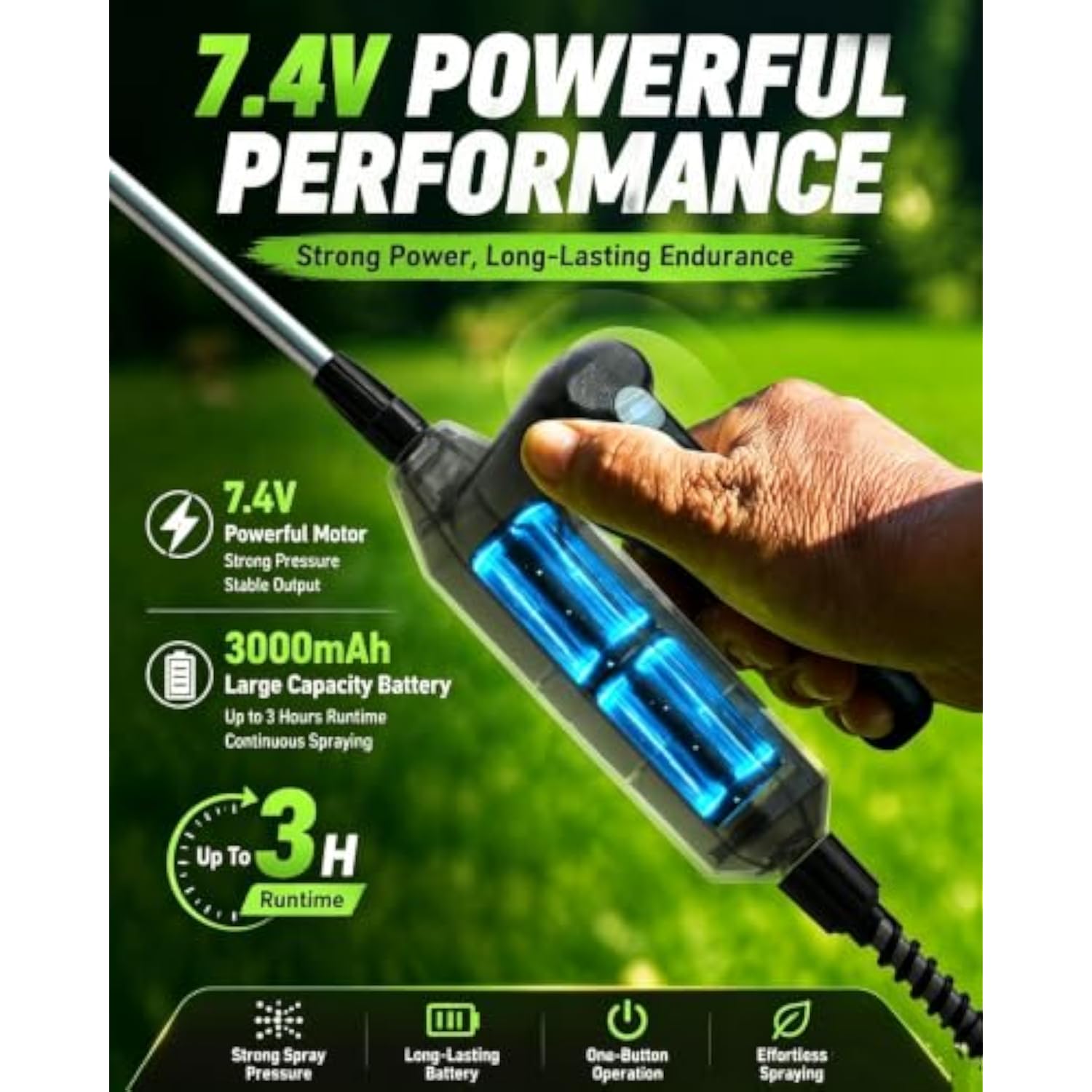 2加仑电动除草喷雾器 7.4V大功率电池 5折