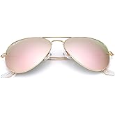 Pro Acme Classic Aviator Sunglasses for Women & Men Glass Lens Metal Frame UV400 Driver Sunglasses