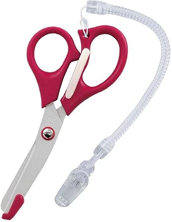 Amazon ナースリー 伸びるハサミnew 日本製 フッ素加工 ステンレス 安全ガード付 コイルストラップ付 ナースグッズ 医療用はさみ 看護 介護 事務用 工作用ハサミ 全11色 バーガンディ a Nursery ナースリー はさみ