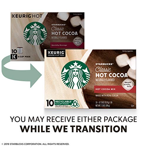 Starbucks Classic Hot Cocoa K-Cup for Keurig Brewers, 6 Boxes of 10 (60 Total K-Cup pods) - //coolthings.us