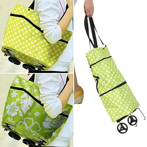Large Lightweight Shopping Trolley Wheeled Folding Festival Luggage Bag Cart
