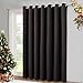 NICETOWN Drapes for Sliding Glass Door - Thermal Insulated Door Blinds, Patio Door Curtains, Vertical Blinds for Window (Toffee Brown, 100 inches x 84 inches)