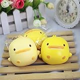 Ikevan 1 pc Squishy Cute Yellow Duck Bread Phone Straps Slow Rising Bun Charms Gifts Toys
