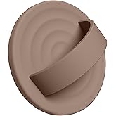 HSAOHD Upgraded Magnetic Phone Grip, Liquid Silicone Soft and Portable, Removable Finger Loop Ring Grip Holder for iPhone, Strong Magnetic Attraction, Compatible with MagSafe Phone Case, Light Brown