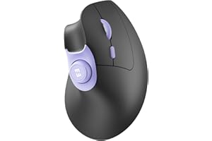 seenda Ergonomic Mouse Wireless, MOU-302 Bluetooth Vertical Mouse Rechargeable, Optical Mice with 1000/1600/2400 DPI, Volume 