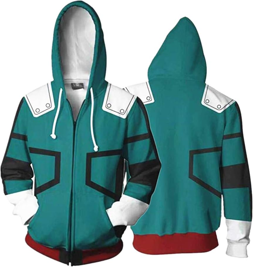 3D Hoodie Boku No Hero Academia My Hero Academia Izuku Midoriya Hoodies Cosplay Costume Jacket Adult Unisex