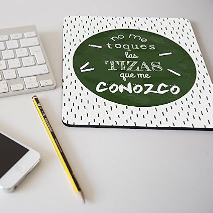 Alfombrilla para ratón regalo original profesión maestro profesor, profesora "No me toques las tizas que me conozco"