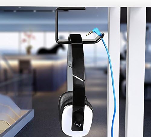 Headphone Hanger - OAPRIRE Stick-on Under Desk Headphone Stand - Black (2 Pack)