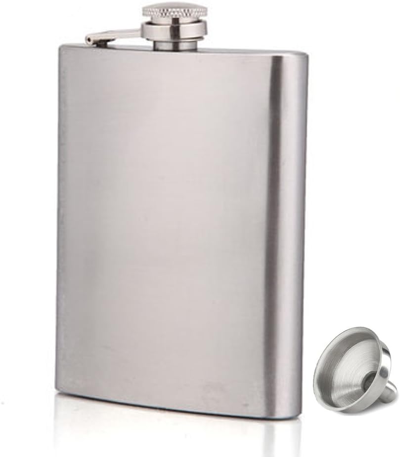 Hip Flask for Men Stainless Steel 7oz Hip Flask Gift Set with Funnel