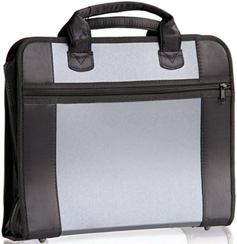 Handcarry Expandable Business Conference Briefcase File Bag Pockets Expanding File Folder Organizer for ipad Laptop Tablets - Gray Black