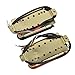 LYWS 2PCS Ceramic Magnet Invader Style Guitar Humbucker Pickup Bridge & Neck (Black+Red)