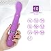 Loveryoyo Waterproof G-spot Vibrator, 10 Speed Silicone Vaginal and Clitoral Stimulator Massager, Beginners Sex Adults Toy for Women (Purple)