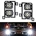 iJDMTOY Dual LED Pod Light Fog Lamp Kit For 2013-18 Dodge RAM 1500, Includes (4) 20W High Power CREE LED Cubes, Foglight Location Mounting Brackets & Wiring/Adapter Harnesses