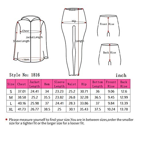 Active Wear Sets for Women -Workout Clothes Gym Wear TracksuitsYoga Jogging Track Outfit Legging Jacket 2 Pieces Set - Thumbnail 2