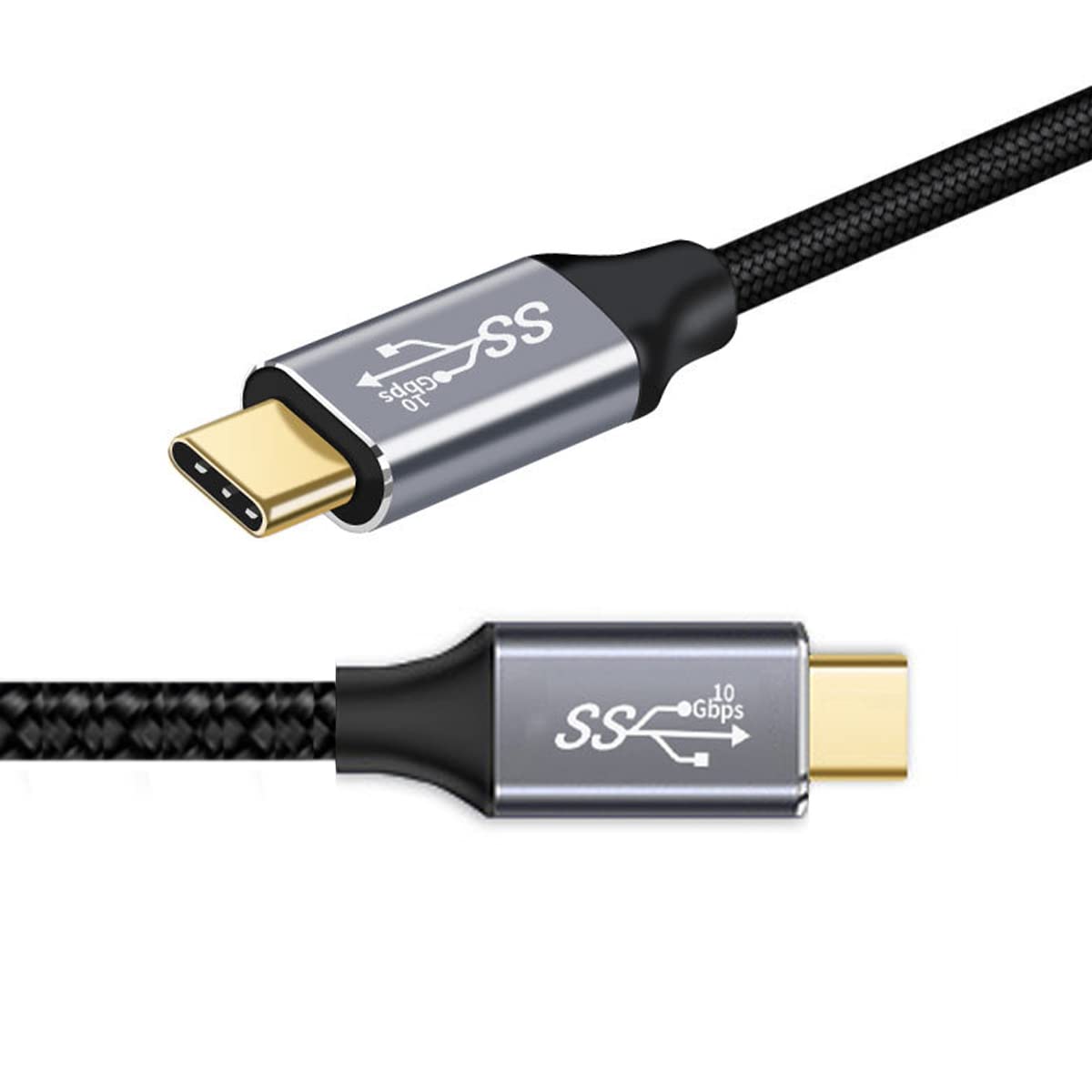 chenyang UC-124CY USB-C USB 3.1 Type C Gen2 Male to Male Data Video Cable with E-Marker for Tablet & Phone & Laptop 10Gbps (100cm) — image 1
