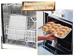 TeamFar Baking Sheet with Rack, 16 x 12 x 1 Inch