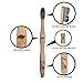 Bamboo Toothbrush - Organic Charcoal Powered Eco Friendly w/ BPA-Free Soft Black Nylon 610 Bristles –Natural Toothbrushes With Pack of 4