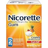 Nicorette Nicotine Gum Stop Smoking Aid 160 count.