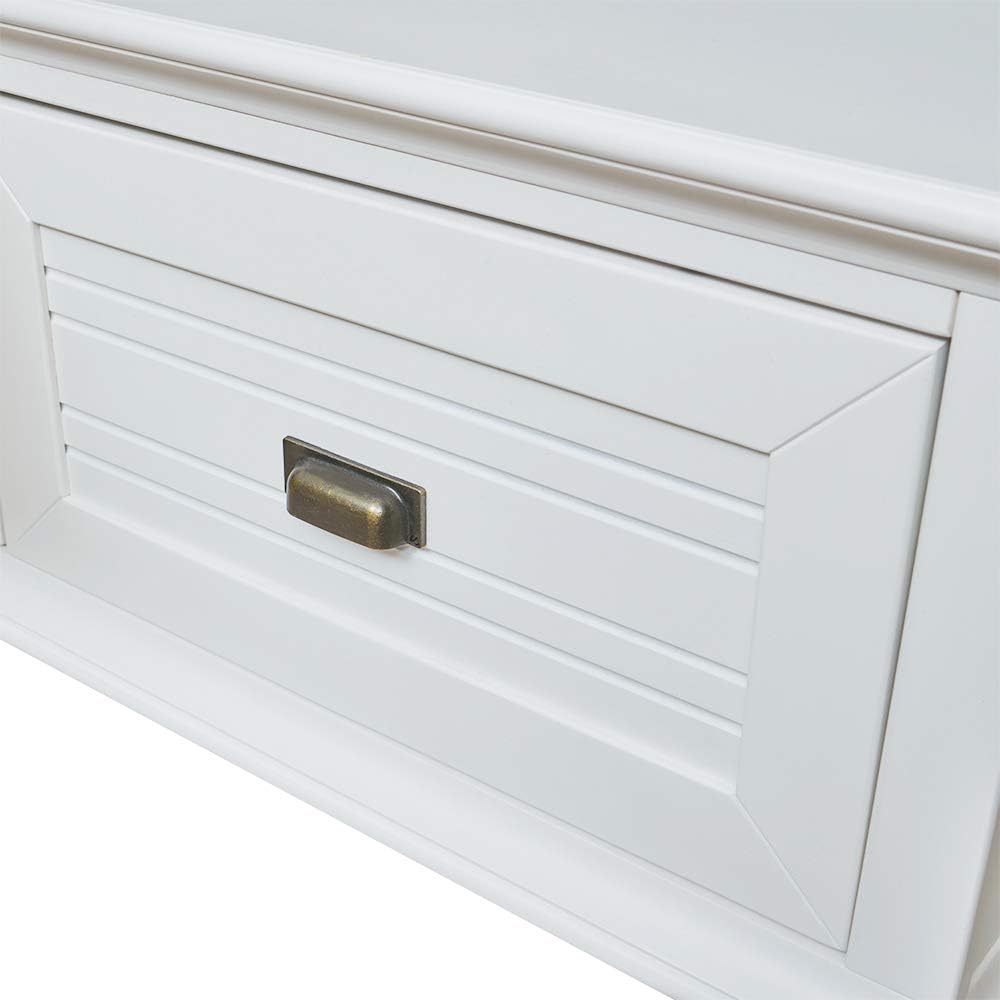  Brand – Ravenna Home Classic Solid Pine Storage Bench, 45"W, White Wash Finish: Kitchen & Dining