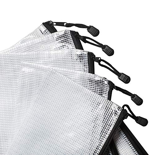 image for Modern Bethel Travel Pouch (Set of 5), White, Clear, Black