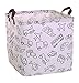 LANGYASHAN Square Storage Baskets Waterproof Canvas Children Laundry Nursery Hamper for Shelves Gift Baskets Toy Organizer Room Decor(Vehicle)