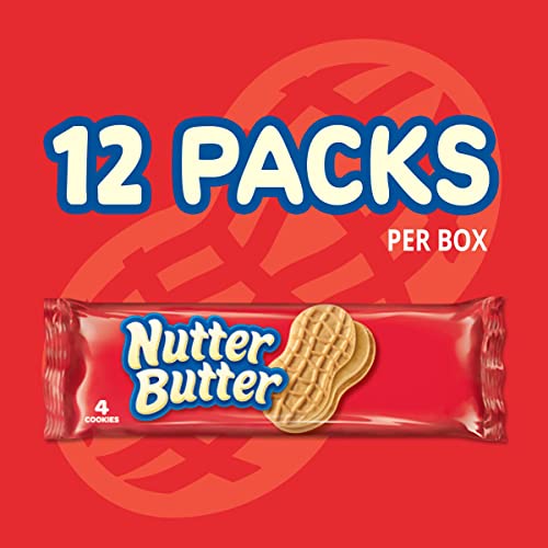 Nutter Butter Peanut Butter Sandwich Cookies, 12 Snack Packs (4 Cookies
