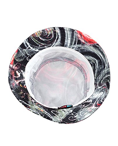 NYFASHION101 Fashionable Unisex Satin Lined Printed Pattern Cotton Bucket Hat