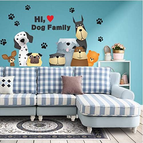 HLLCY Lovely Dogs Paw Wall Stickers For Kids Rooms Car Door Home Decor Cartoon Animals Wall Decals Decoration Diy Poster Pvc Mural Art