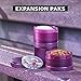 BlenderBottle ProStak Twist n' Lock Storage Jars Expansion 3-Pak with Pill Tray, Plum/Plum