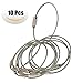Marrywindix 10PCS Metal Steel Silver Cable Wire Key Chain Keyrings Connection 5.5''