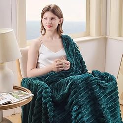 NEWCOSPLAY Super Soft Queen Blanket Dark Teal