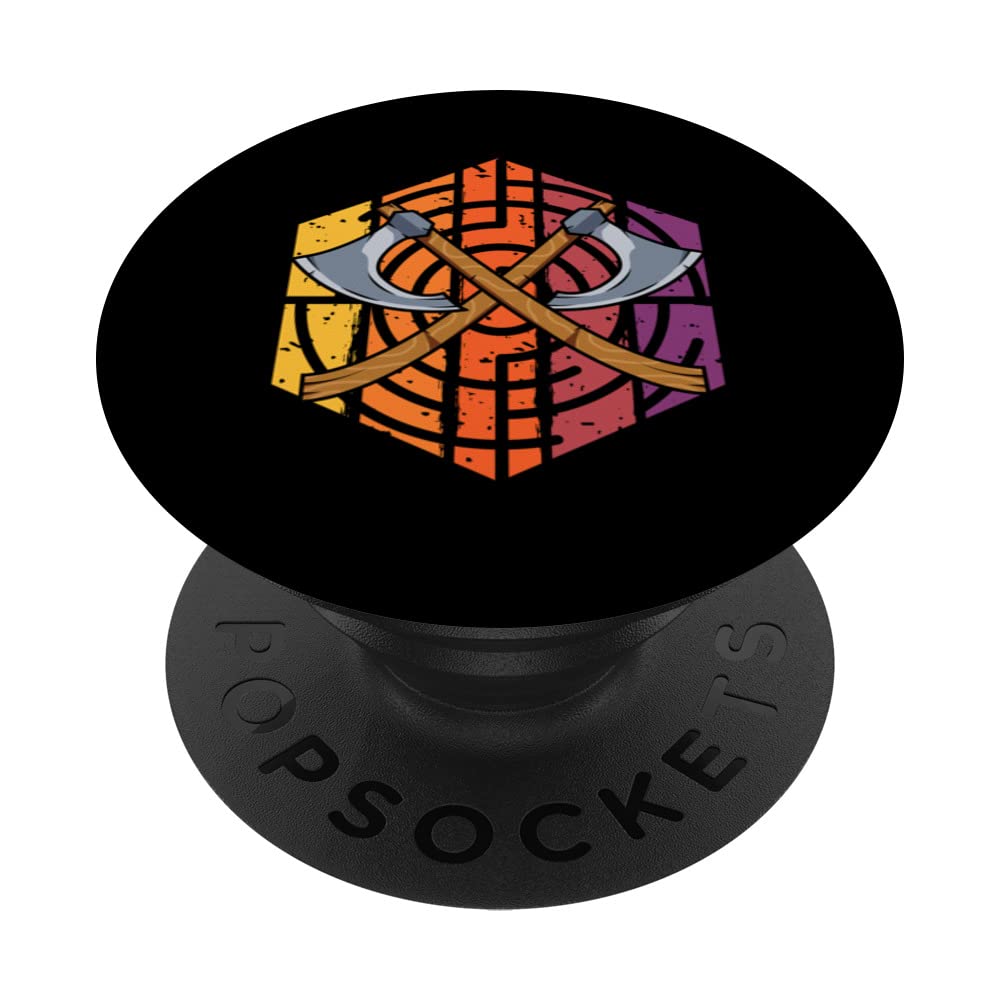 Axe Throwing Axe Thrower Funny Saying PopSockets Swappable PopGrip