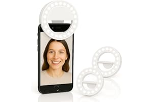 SnazXB Rechargeable Selfie Ring Light – Clip-On Fill Light with 36 LEDs for iPhone/Android, TikTok, Zoom, Social Media, Makeu