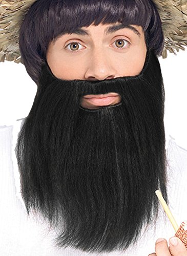 Forum Novelties Men's Novelty Handmade Full Beard, Black, One Size