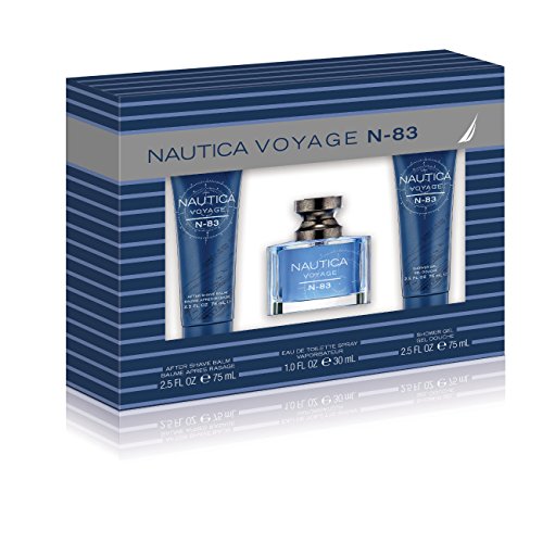 Nautica N83 3 Piece Gift Set (1.0 Ounce Eau De Toilette Plus 2.5 Ounce Aftershave Balm Plus 2.5 Ounce Shower Gel)