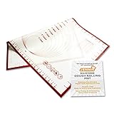 Jennis Silicone Pastry Mat for Baking Sticks to Counter Not to Dough 23