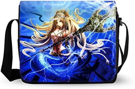 JIUDUIDODO Custom Sexy Mermaid Canvas Messenger Bags School Textbook Macbook Ipad Laptop Computer Sling Cross Body Bags