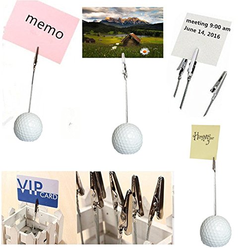 Golf Ball Shaped Table Number Holder Name Place Card Holder Memo Clip Holder Stand Note Holder Pictures Card Paper Menu Clip
