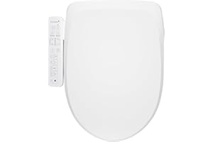SmartBidet SB-2600 Electric Bidet Seat for Elongated - Electronic Heated Toilet Seat with Warm Air Dryer and Temperature Controlled Wash Functions (Unlimited Hot Water)