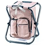 One Savvy Girl Ultralight Backpack Cooler Chair – Compact Lightweight and Portable Folding Stool – Perfect for Outdoor Events, Travel, Hiking, Camping, Tailgating, Beach, Parades & More