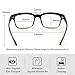 Cyxus Blue Light Blocking Computer Glasses for Anti Eye Strain UV Transparent Lens Black Frame Reading Glass Unisex (Men/Women) (8084T55, Gradient Coffee Brown)
