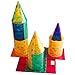 Mag-Genius Award Winning building Magnet Tiles Toy Clear Colors 3D Brain Building Blocks Set With All New Cylinder Design True 3D Building Blocks 141 + 2 bonus Piece Set With Bonus Storage Bin